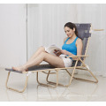 Chaise pliante de plage de chaise longue de plage se pliante avec le repose-pieds